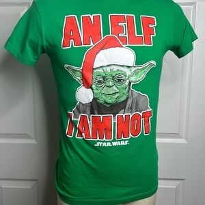 Stars Wars Yoda Funny Christmas Holidays T Shirt S